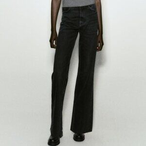 Zara High Rise Wide Leg Jeans in Black
